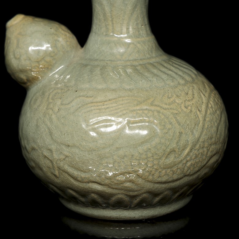 Small celadon-glazed ceramic jug, Song style