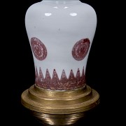 Porcelain and bronze candlestick vase, Qing dynasty