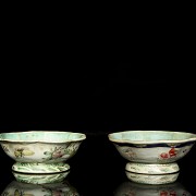 Two enamelled bowls ‘Flores’ 19th century - 1