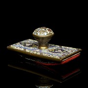 Cloisonné ink blotter, 20th century