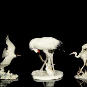 Three porcelain figurines “Birds”, 20th century - 1