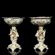 Carl Thieme (1886-1935) Pair of ceramic fruit bowls, 19th-20th century