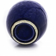 Small glazed vase in blue, 20th century