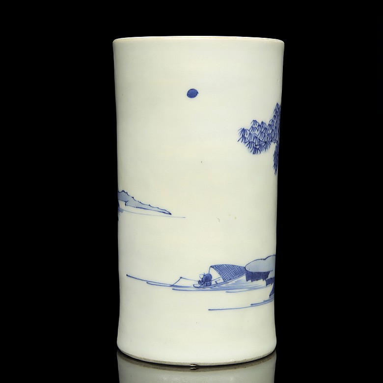 Chinese ceramic pot for brushes, 20th century