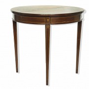 Extending circular table, Empire style, 20th century