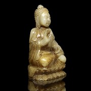 Carved jade ‘Buddha’ figure, 20th century