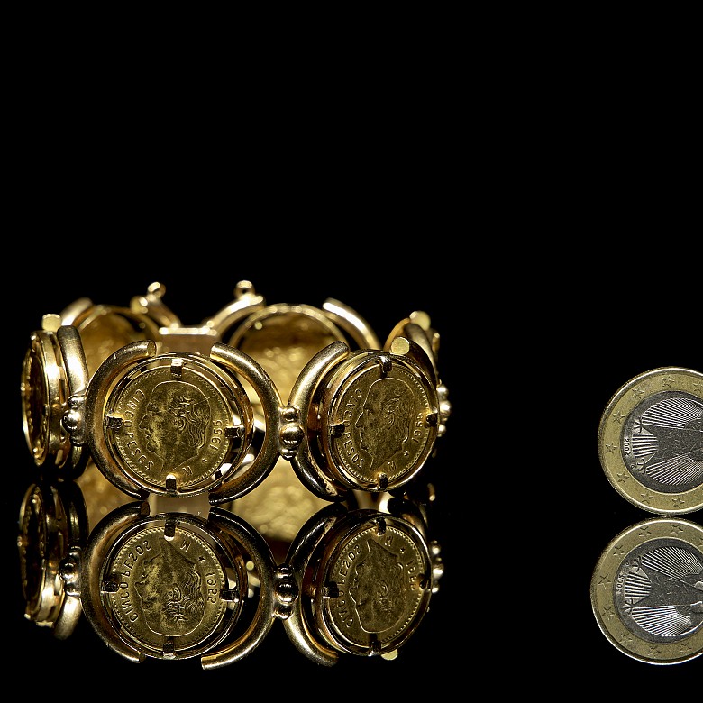 Pulsera de seis monedas Monedas de oro 