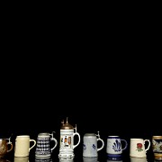 Collection of ten ceramic beer steins, 20th century - 6