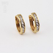 Earrings  with 0.55cts diamond in 18k yellow gold