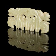 Carved jade ‘Gouyun Pei’ plaque, Hongshan style