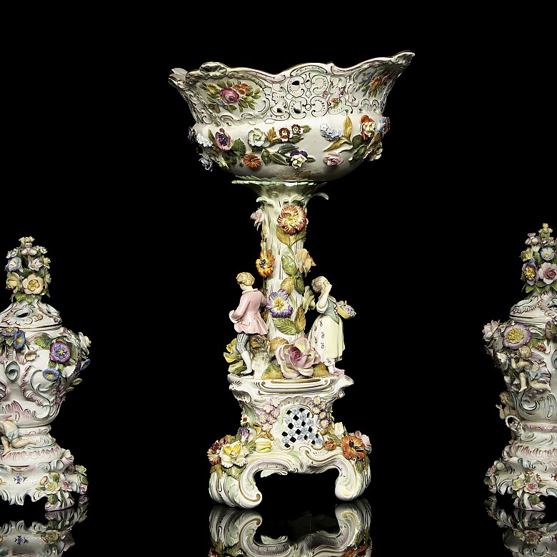 German porcelain set, 19th-20th century