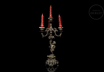 Candelabro de bronce, s.XX