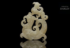 Pendant of white jade, Eastern Han dynasty