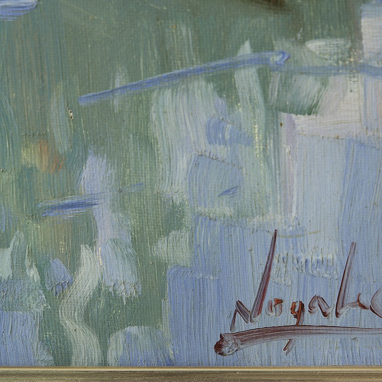 Nogales ‘Landscape with boats’, 20th century - 3