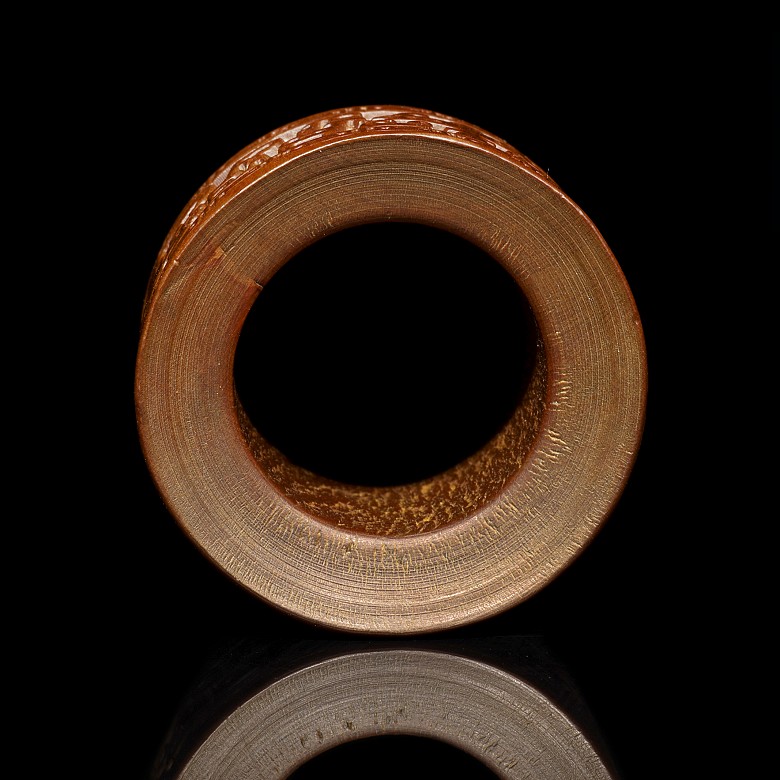 Carved wooden ring, 20th Century