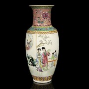 Chinese vase with ladies and palace, 20th century