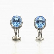 Earrings in 18k white gold and diamonds