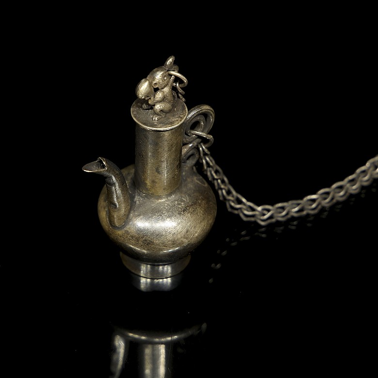 Small silver jug ‘Monkey and peach’ - 6