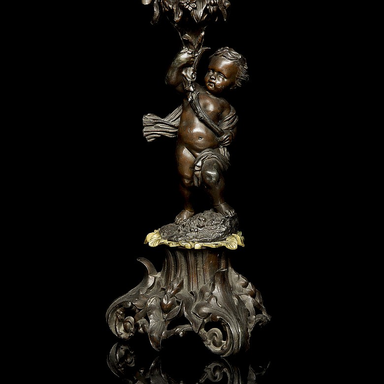 Bronze candelabrum, 20th century