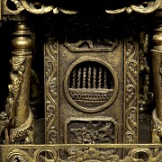 Small carved wooden temple, 19th - 20th century