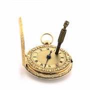 Reloj de bolsillo chapado en oro amarillo de 18k, s.XIX