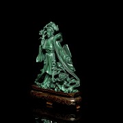 Carved malachite figure ‘Lady’, 20th century