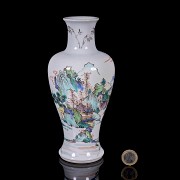 Porcelain vase ‘Landscape’, green family, Qing dynasty