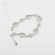 Pulsera circonitas en plata de ley, 925m/m - 3