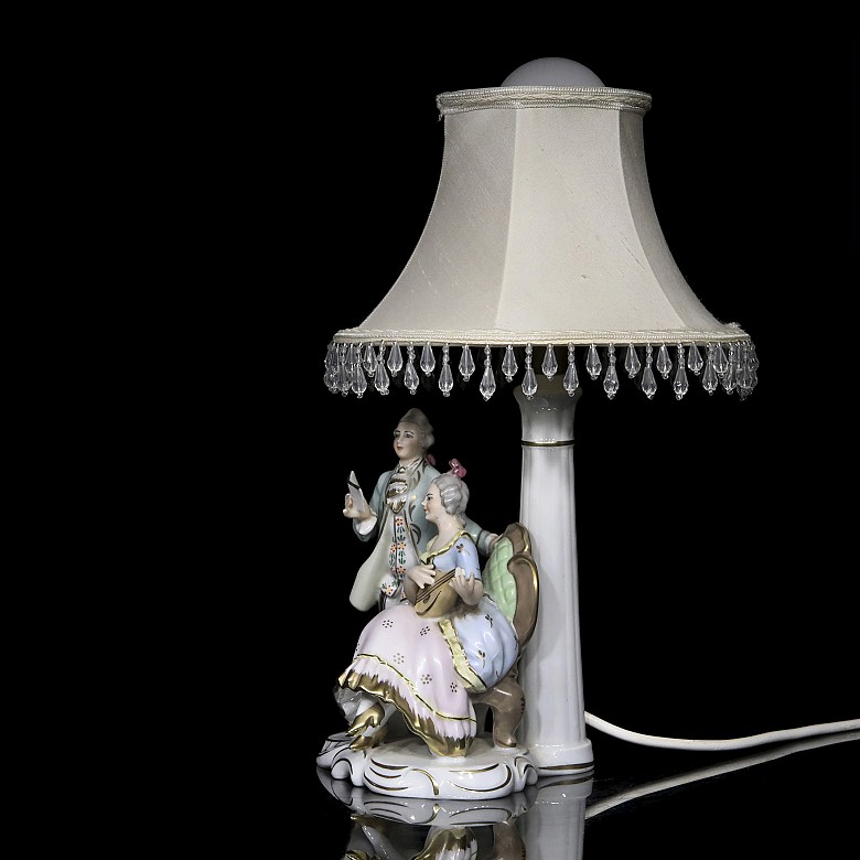 German porcelain lamp, 20th century