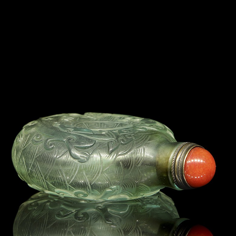 Glass snuff bottle “Dragons” - 5