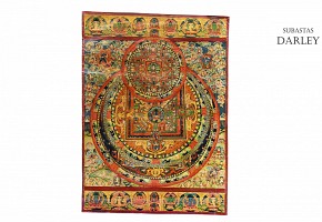 Paper Thangka, mid-20th century