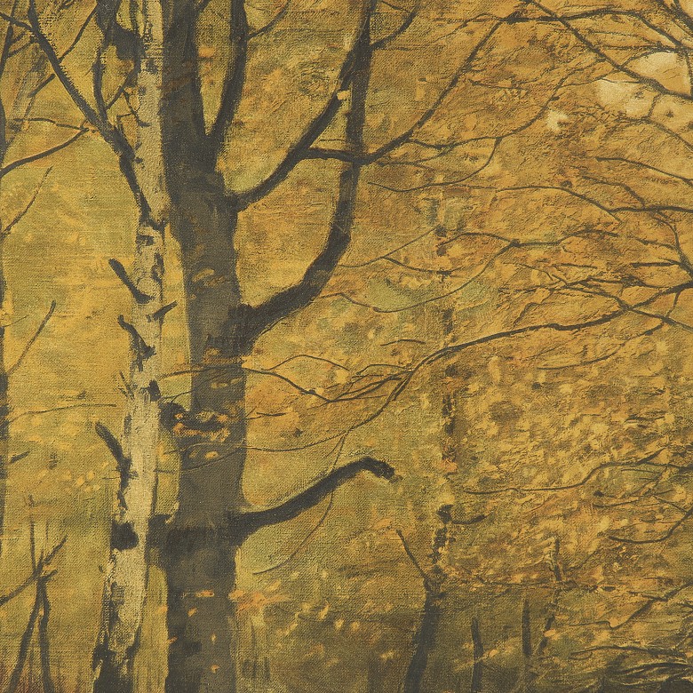 Painting (20th century) ‘Stream in the forest’ - 2