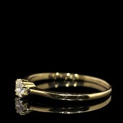 Anillo solitario de oro amarillo 18 k