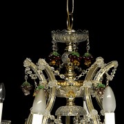 Chandelier lamp with fruit decorations, 20th century