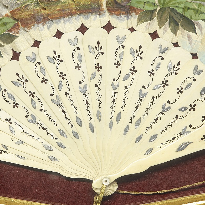 Birds’ fan with bone shafts, 20th century