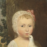 English School 19th century ‘Girl with dove’