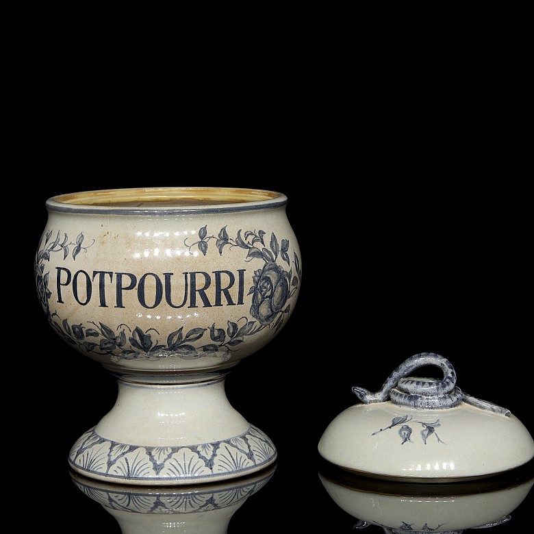 Danish ceramic apothecary's bowl, 20th century