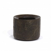 Wooden ring with an inscription, 19th century