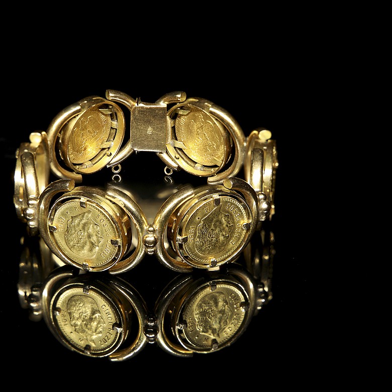 Pulsera de seis monedas Monedas de oro 