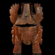 Carved wooden head, Bali, 20th century