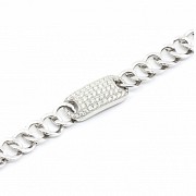 18k white gold and diamond bracelet.