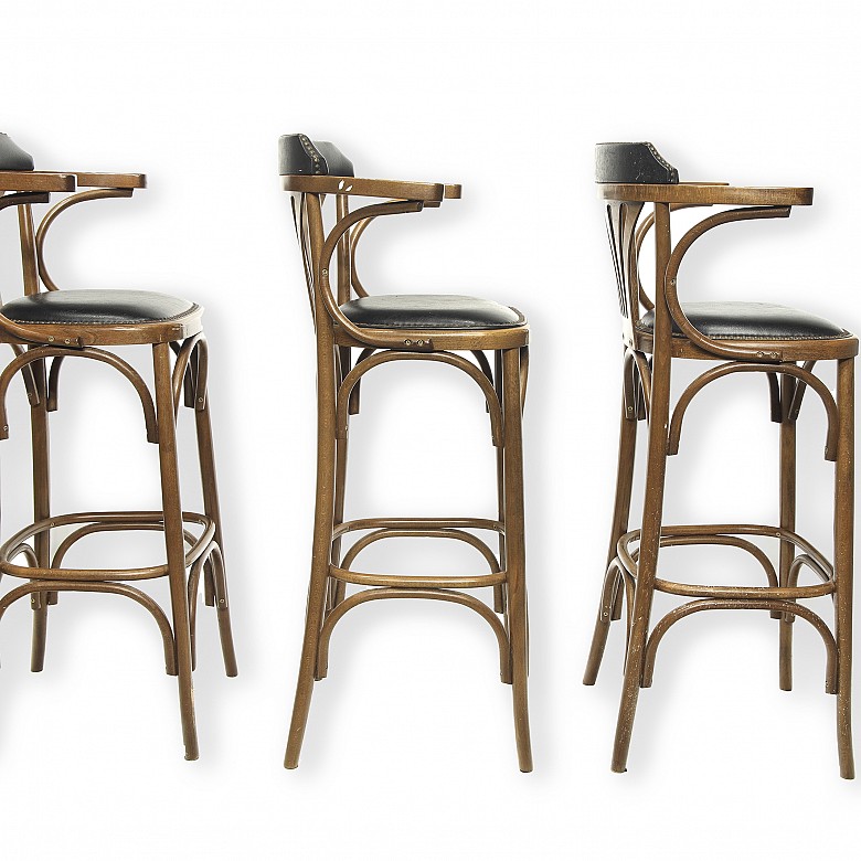 Set of bar stools, 20th century