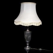 Lamp with metal foot, 20th century