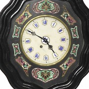 Inlaid wall clock, late 19th century