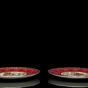 Pair of plates, JKW Decor Carlsbad Bavaria ‘Cries of London’, 20th century - 2