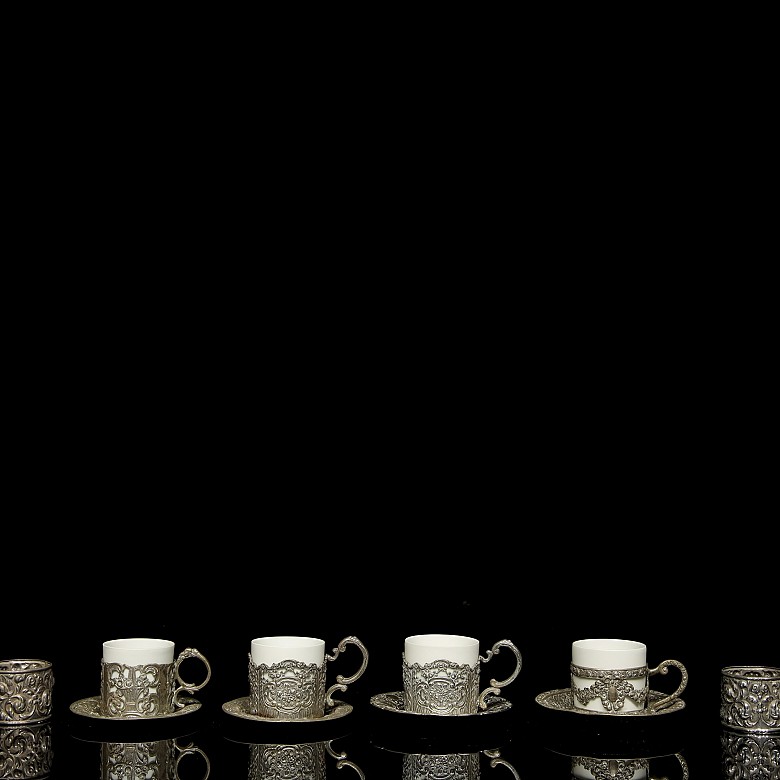 Set of silver and porcelain objects “Thomas Bavaria”, 20th century