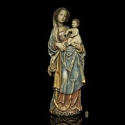 Wood carving ‘ Our Lady with Infant Jesus’, 20th century - 9