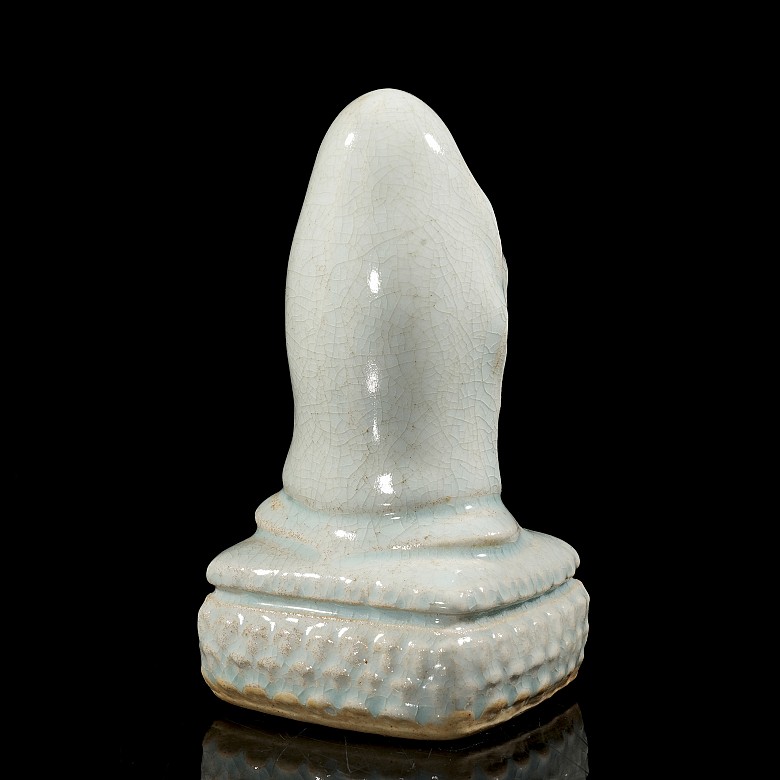 Glazed porcelain figure ‘Head of Guanyin’, Hutian Kiln