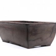 A Large rectangular flowerpot, Yixing, Ming-Qing dynasty.