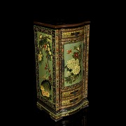 Asian lacquered wooden commode chest of drawers, 20th century